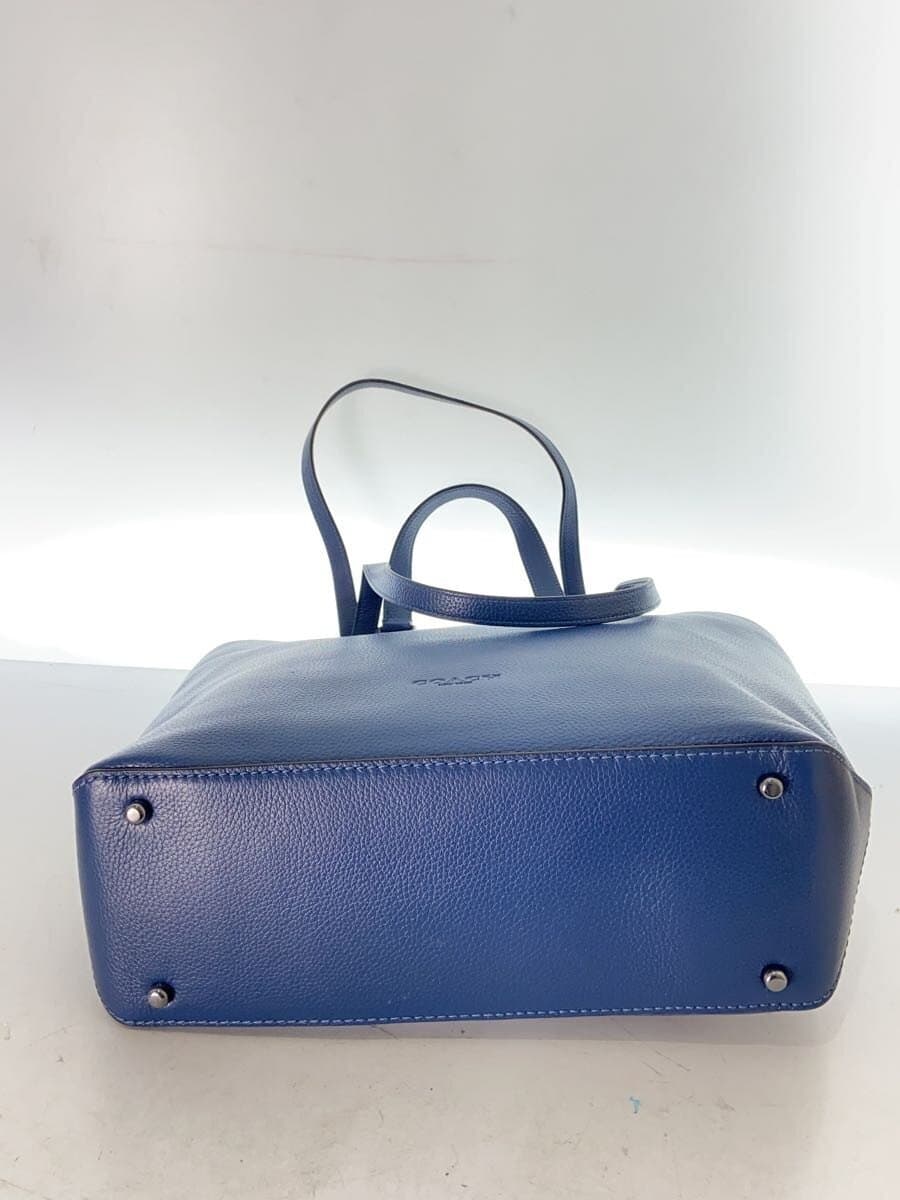 COACH Tote Bag Leather NVY Solid CBG50 4