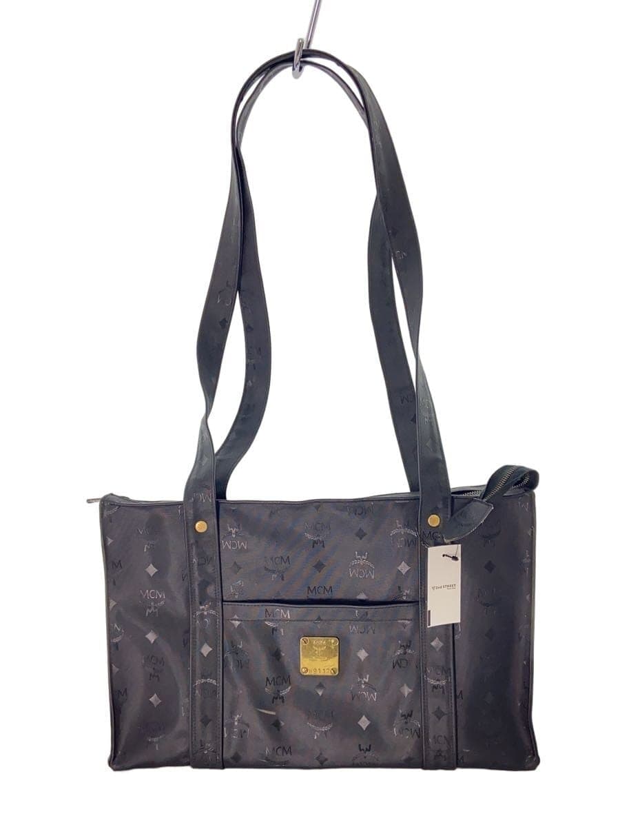 MCM Shoulder Bag Nylon BLK All Over Pattern