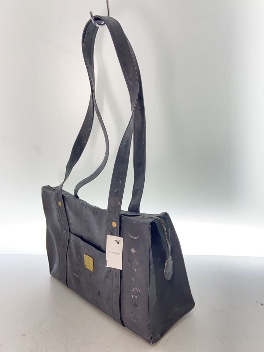 MCM Shoulder Bag Nylon BLK All Over Pattern 2