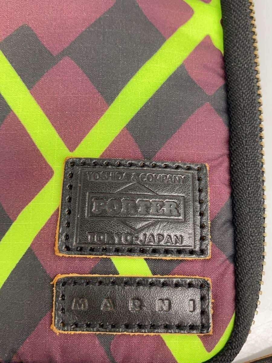 PORTER x MARNIHOLDING ZIP WALLET Nylon BRD All Over Pattern 5