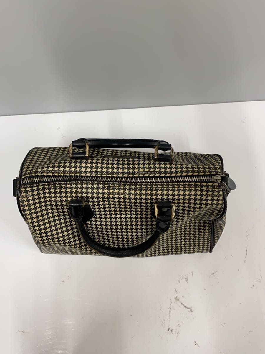 RALPH LAUREN Boston Bag Leather Multicolor Houndstooth 4