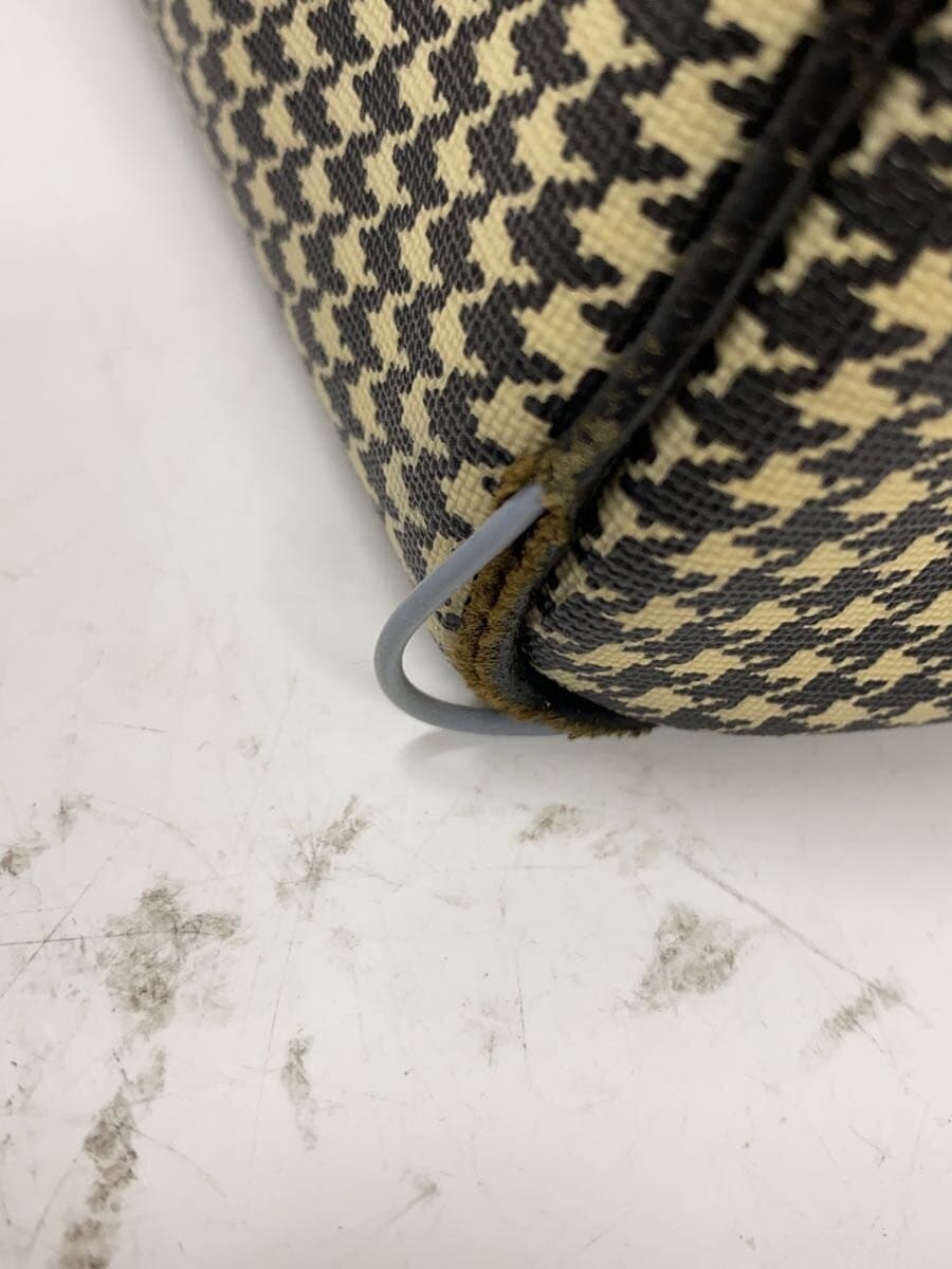 RALPH LAUREN Boston Bag Leather Multicolor Houndstooth 7