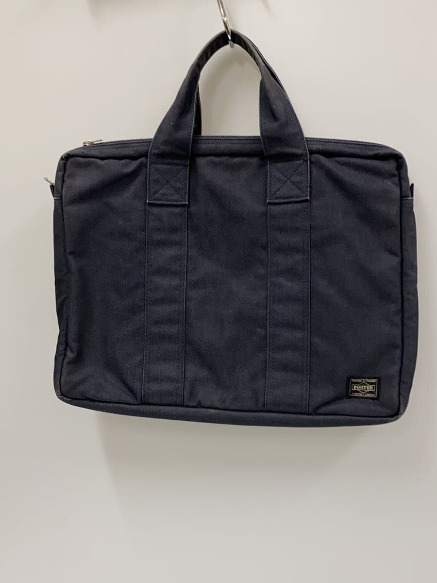 PORTERSMOKY BRIEFCASE(L) Cotton NVY Solid 592-07505 2