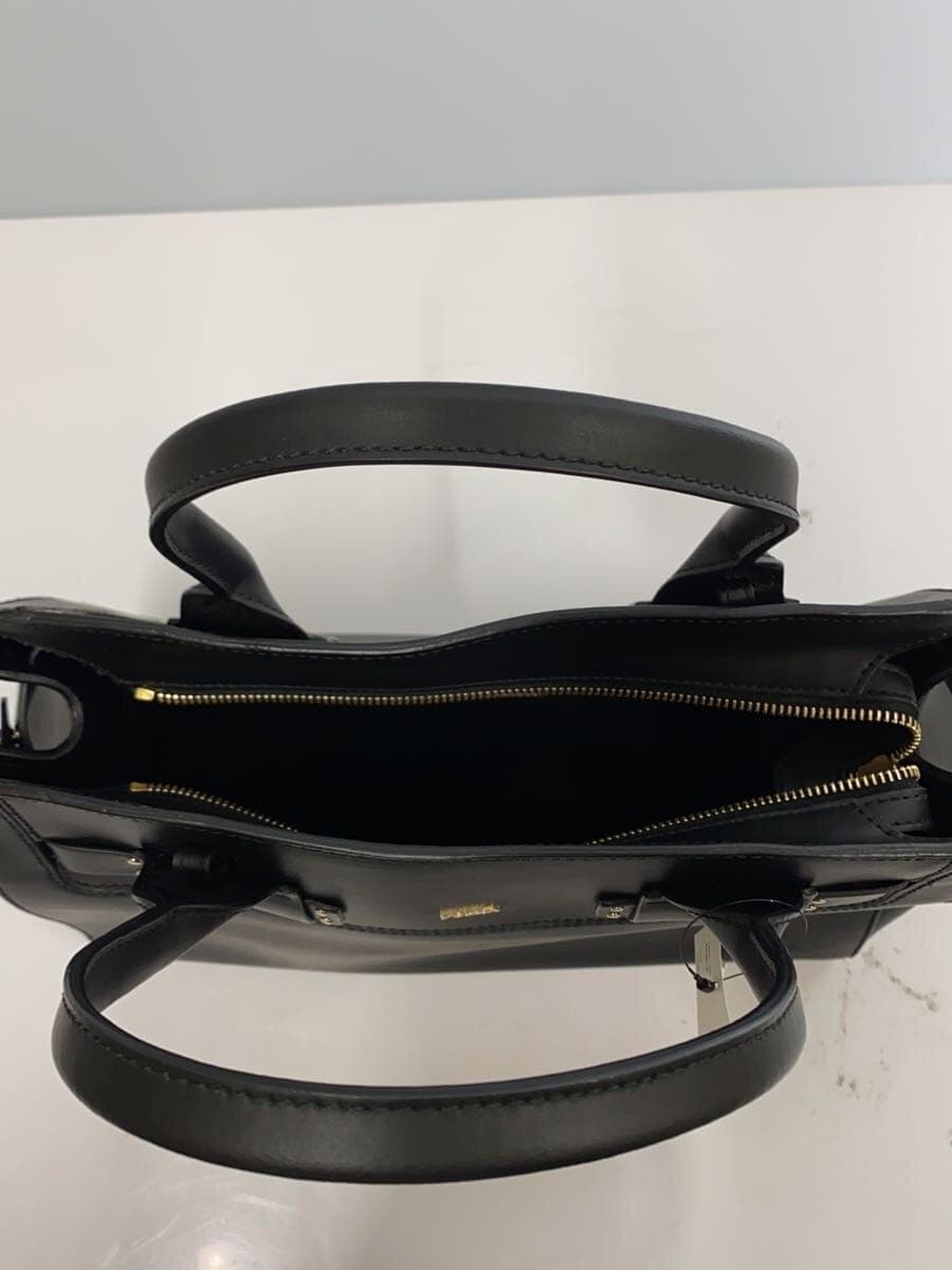 FURLA Shoulder Bag Leather BLK Solid 00869569 2-Way 6