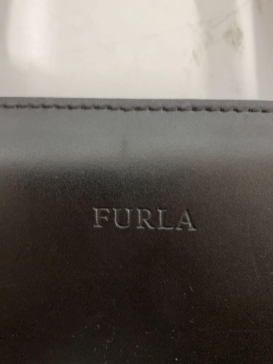 FURLA Tote Bag Leather BLK Solid 5