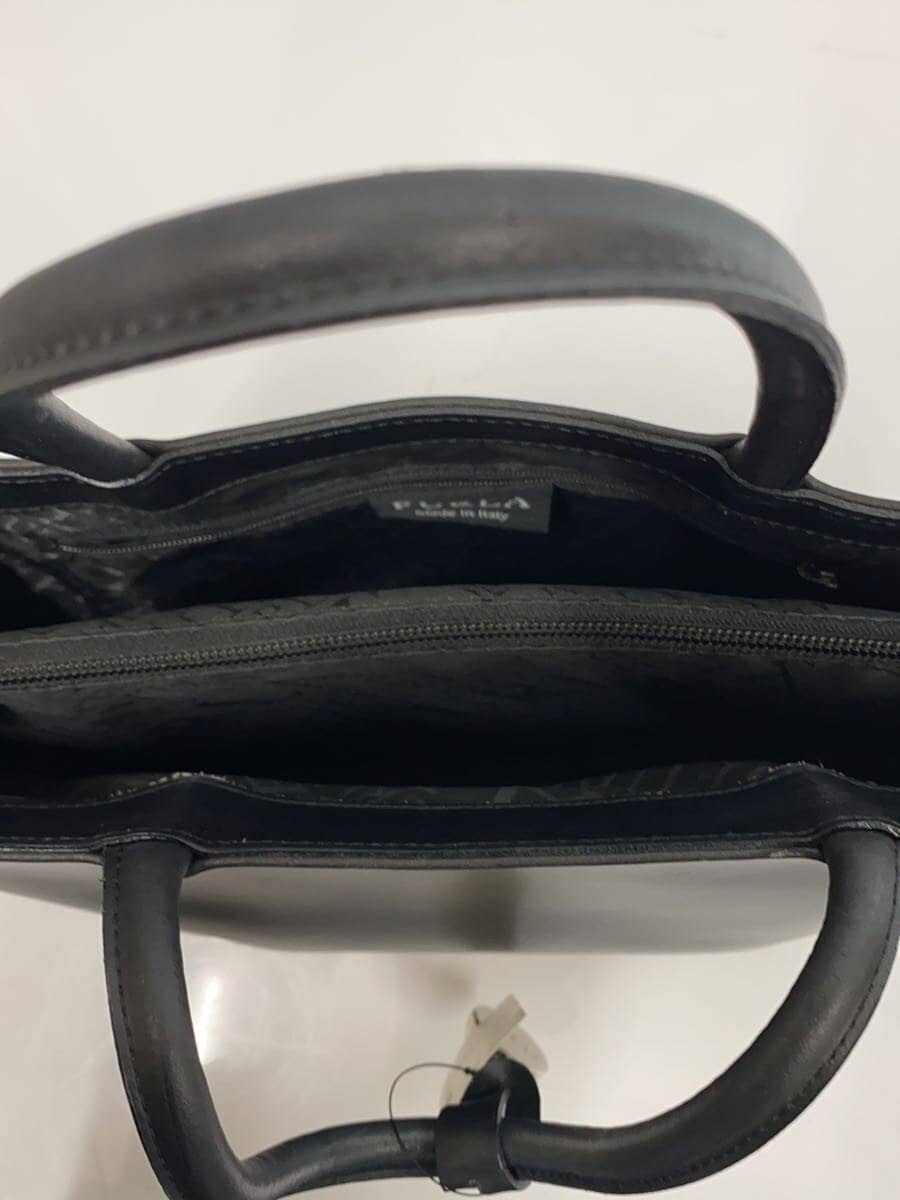 FURLA Tote Bag Leather BLK Solid 6