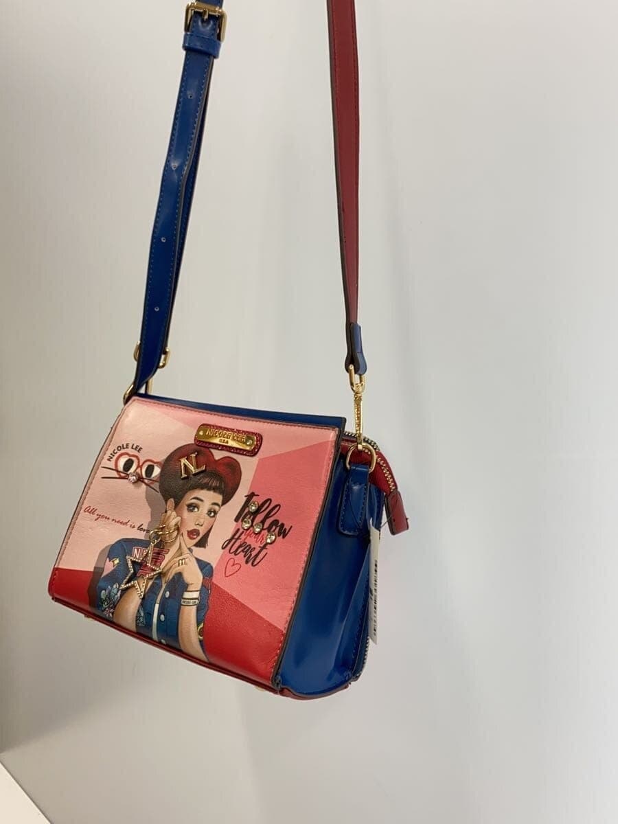 Nicole Lee shoulder bag leather multicolor all-over pattern DTL16015 2