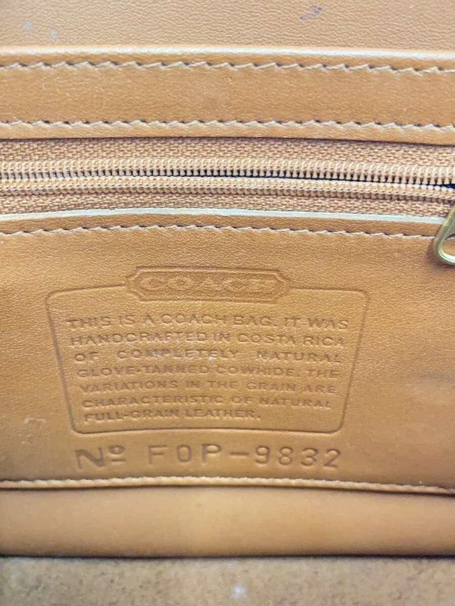 COACH Vintage Coach Shoulder Bag Leather BRW 9832 5