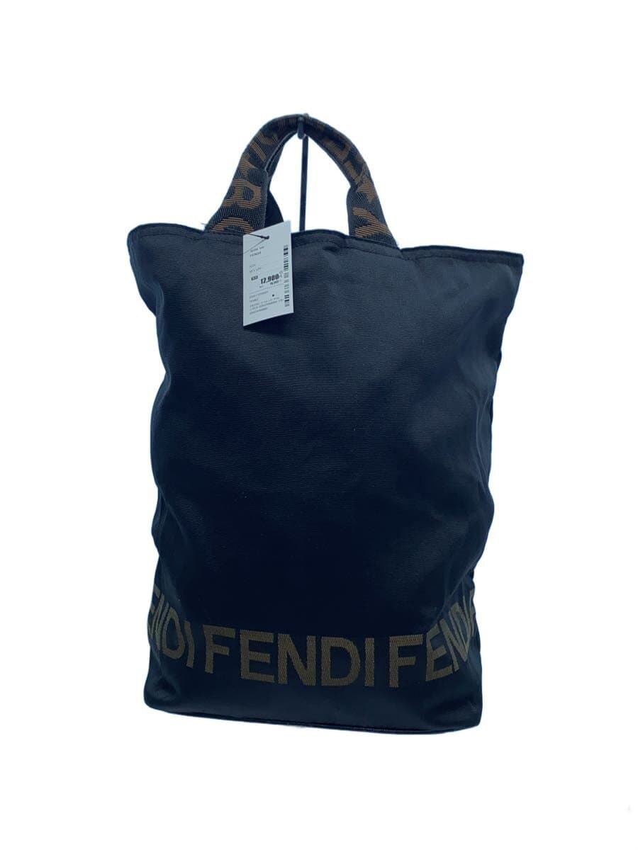 FENDI Italy Logo Tote Bag Nylon BLK 226226488098