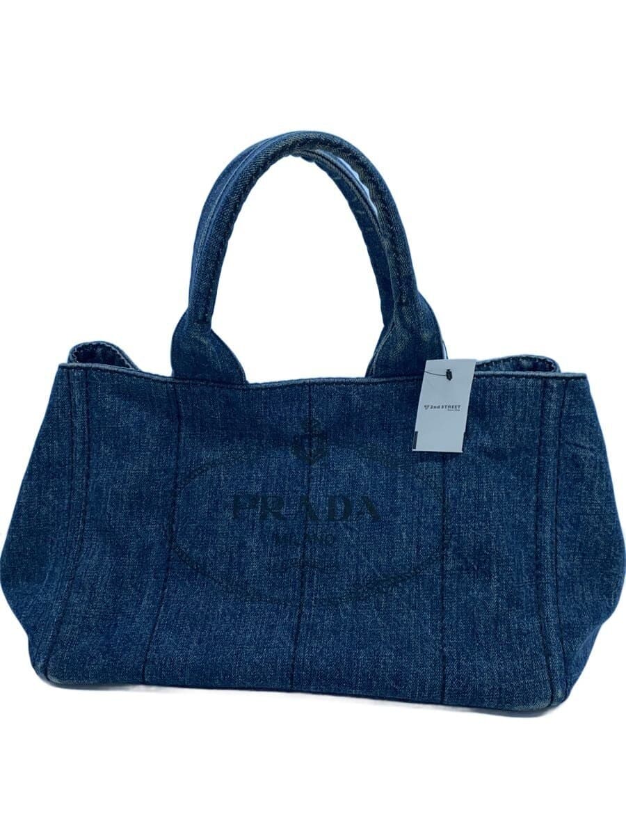 PRADA Tote Bag Canvas BLU