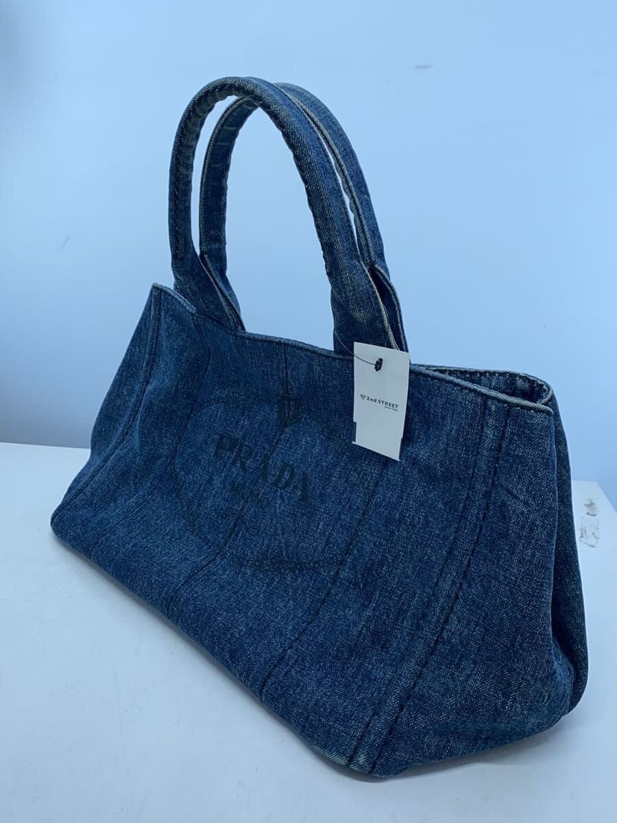 PRADA Tote Bag Canvas BLU 2