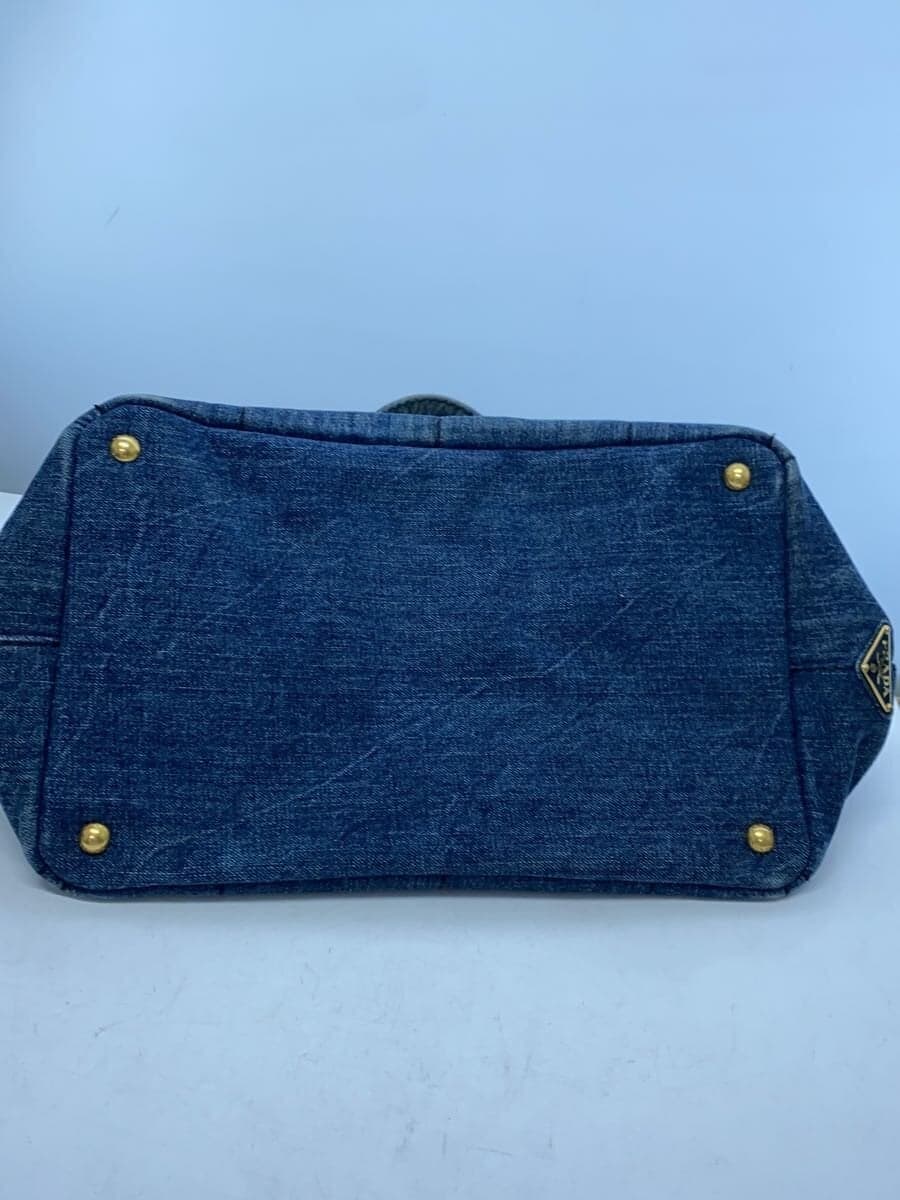 PRADA Tote Bag Canvas BLU 4