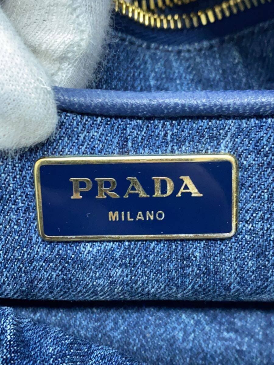PRADA Tote Bag Canvas BLU 5