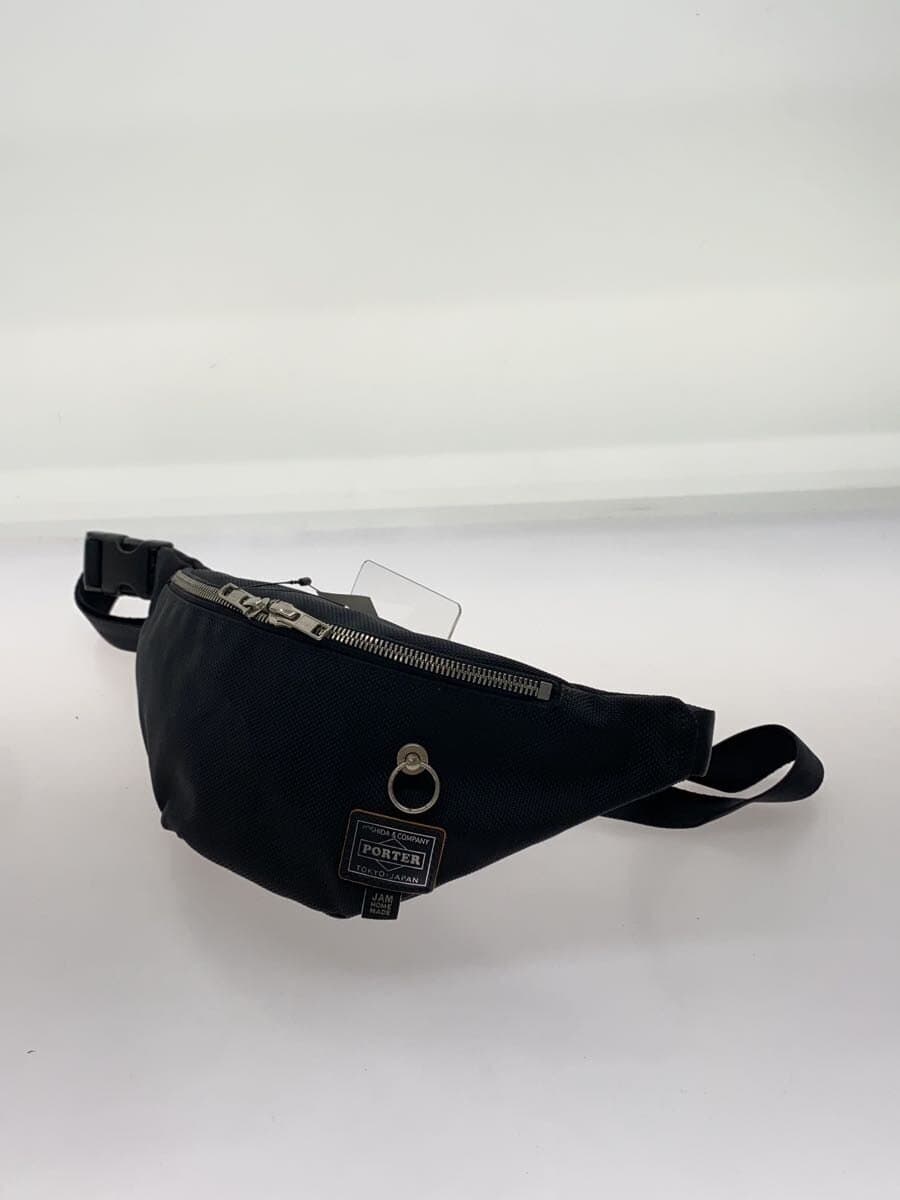 PORTER × JAM HOME MADE Waist Bag Polyester Black Plain 2