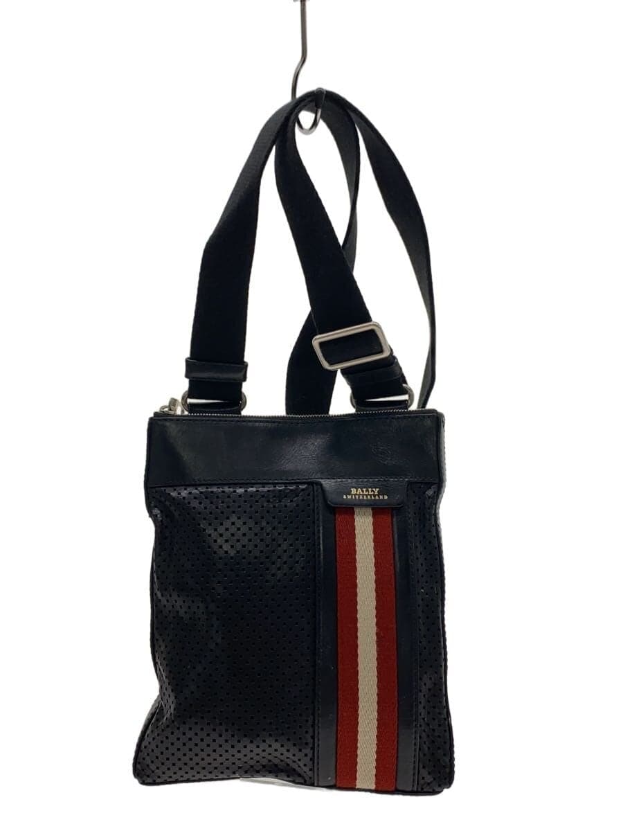 BALLY shoulder bag leather black plain