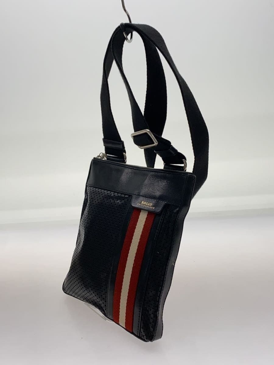 BALLY shoulder bag leather black plain 2