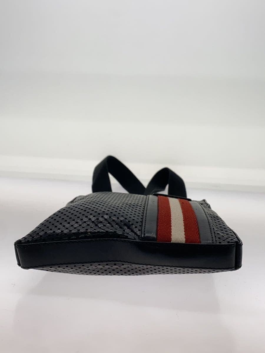 BALLY shoulder bag leather black plain 4