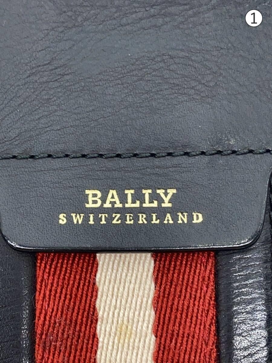 BALLY shoulder bag leather black plain 5