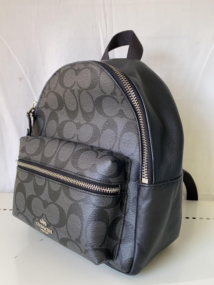COACH Backpack Leather BLK All Over Pattern F-58315 2