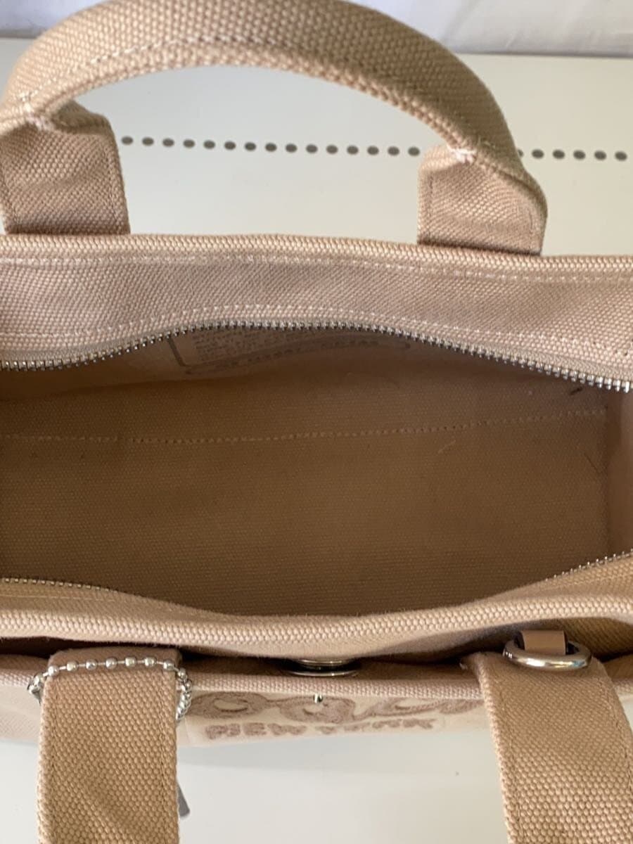 COACH Cargo Tote 26 Canvas BEG Solid 6
