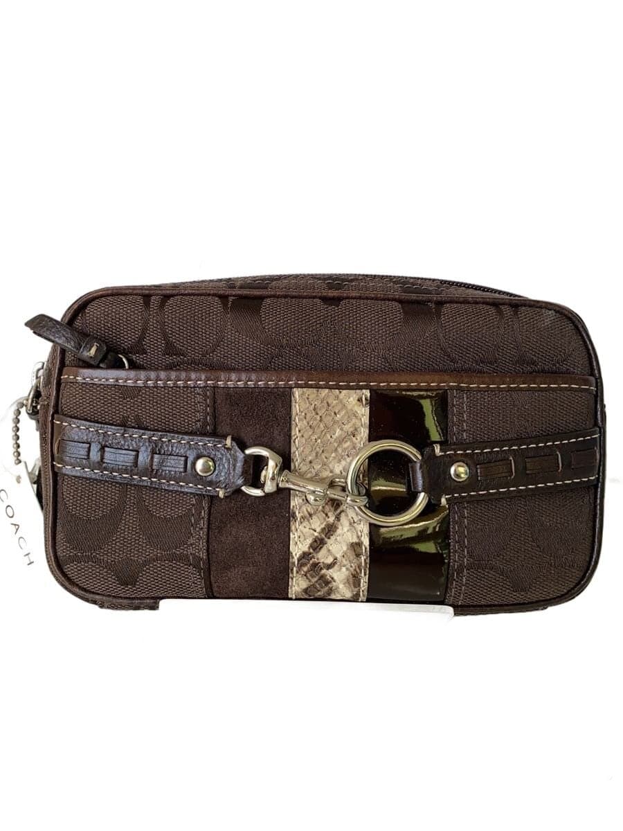 COACH Waist Bag Canvas BRW All Over Pattern