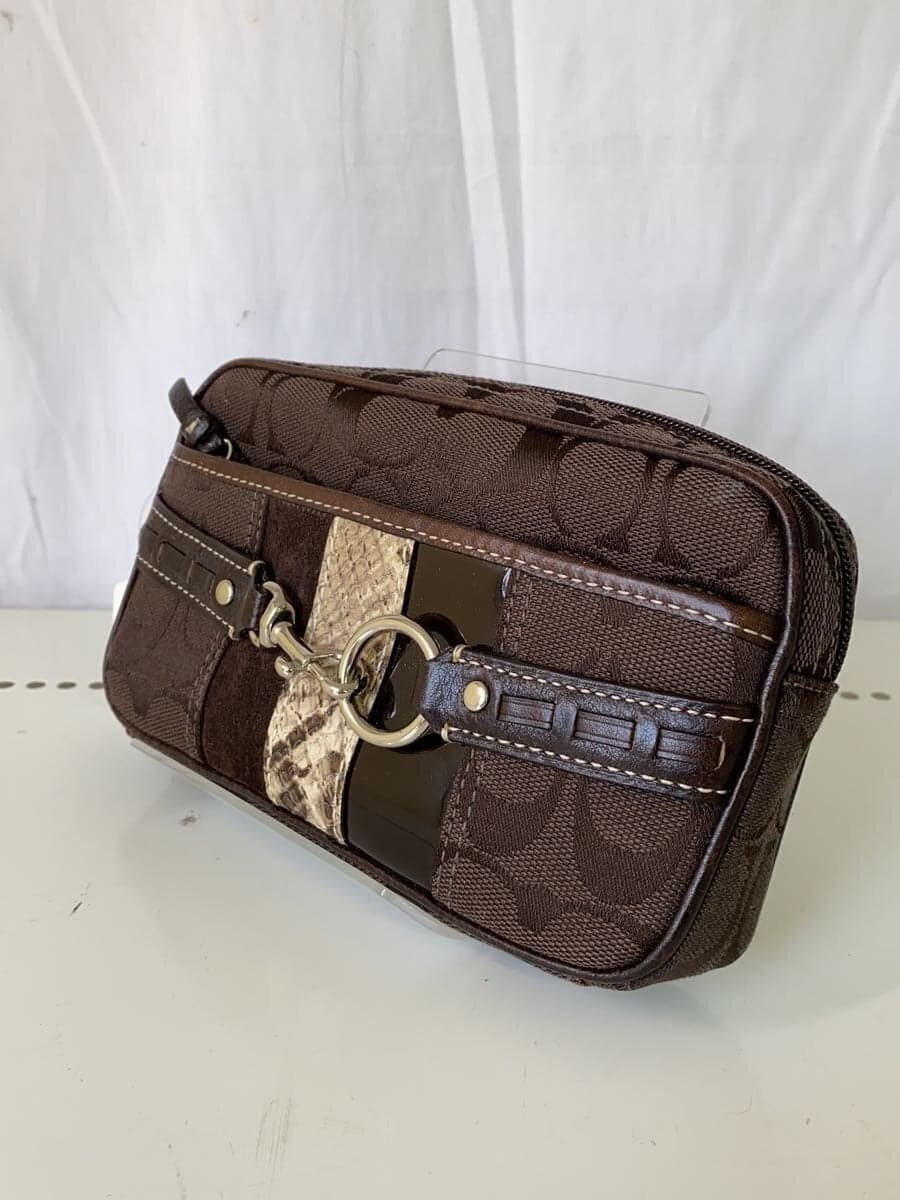 COACH Waist Bag Canvas BRW All Over Pattern 2