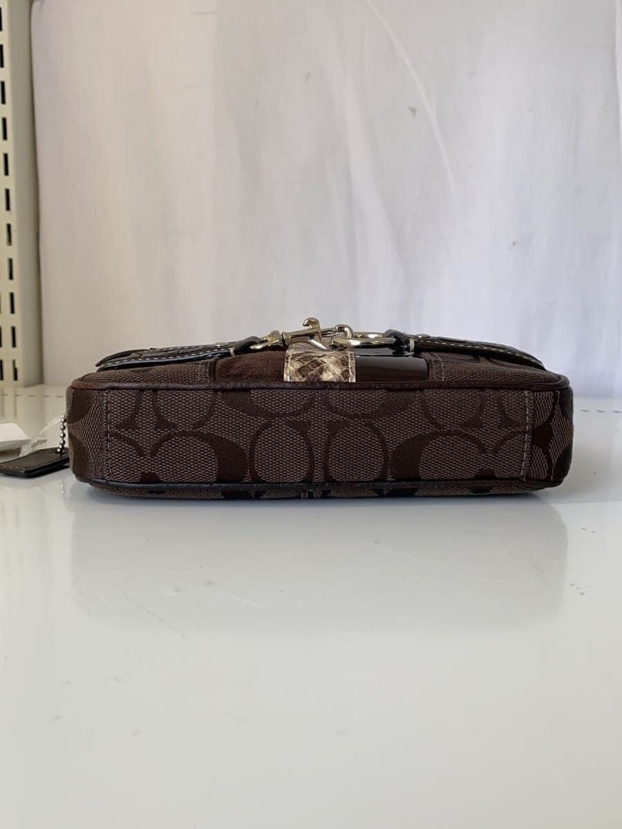 COACH Waist Bag Canvas BRW All Over Pattern 4