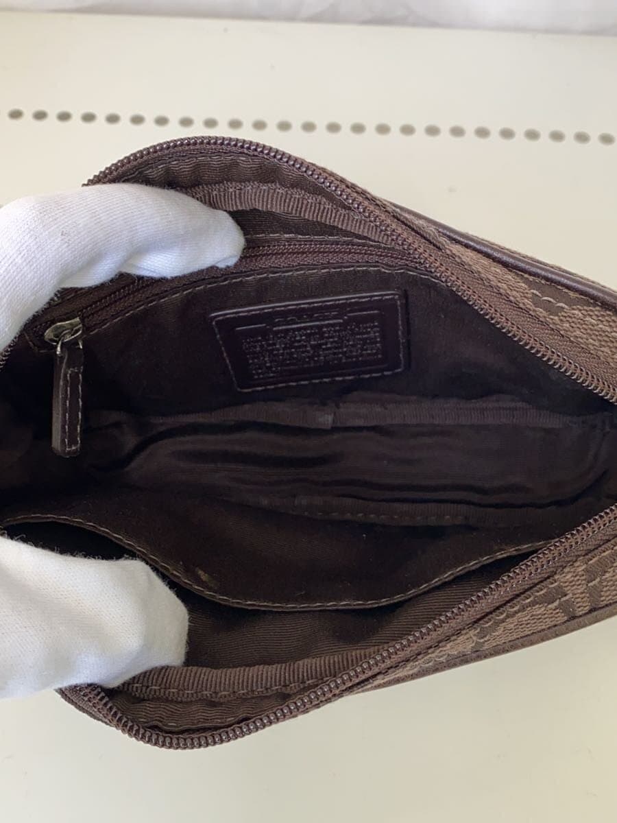 COACH Waist Bag Canvas BRW All Over Pattern 6