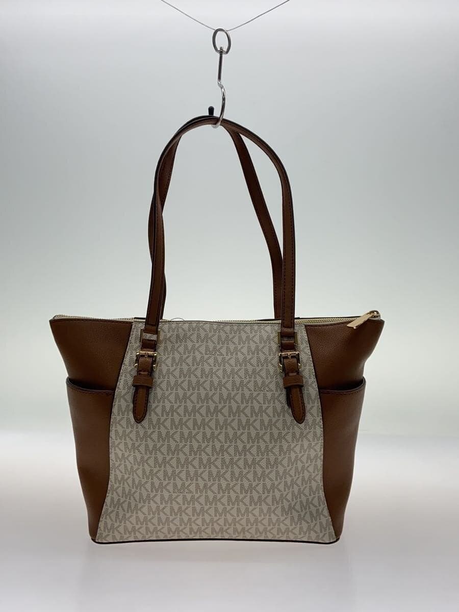 MICHAEL KORS Tote Bag Leather WHT DI-2212 3
