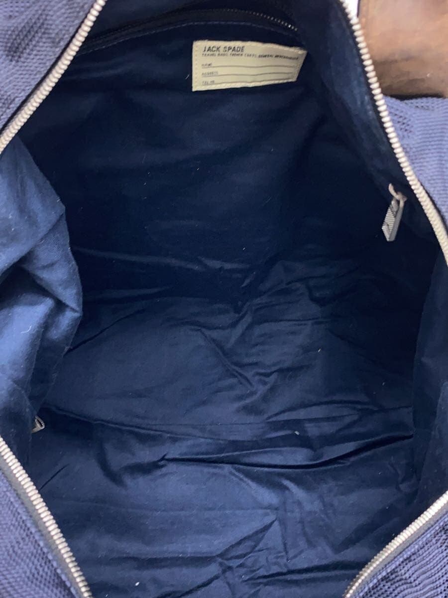 JACK SPADE Boston Bag Polyester Navy Solid Color 6
