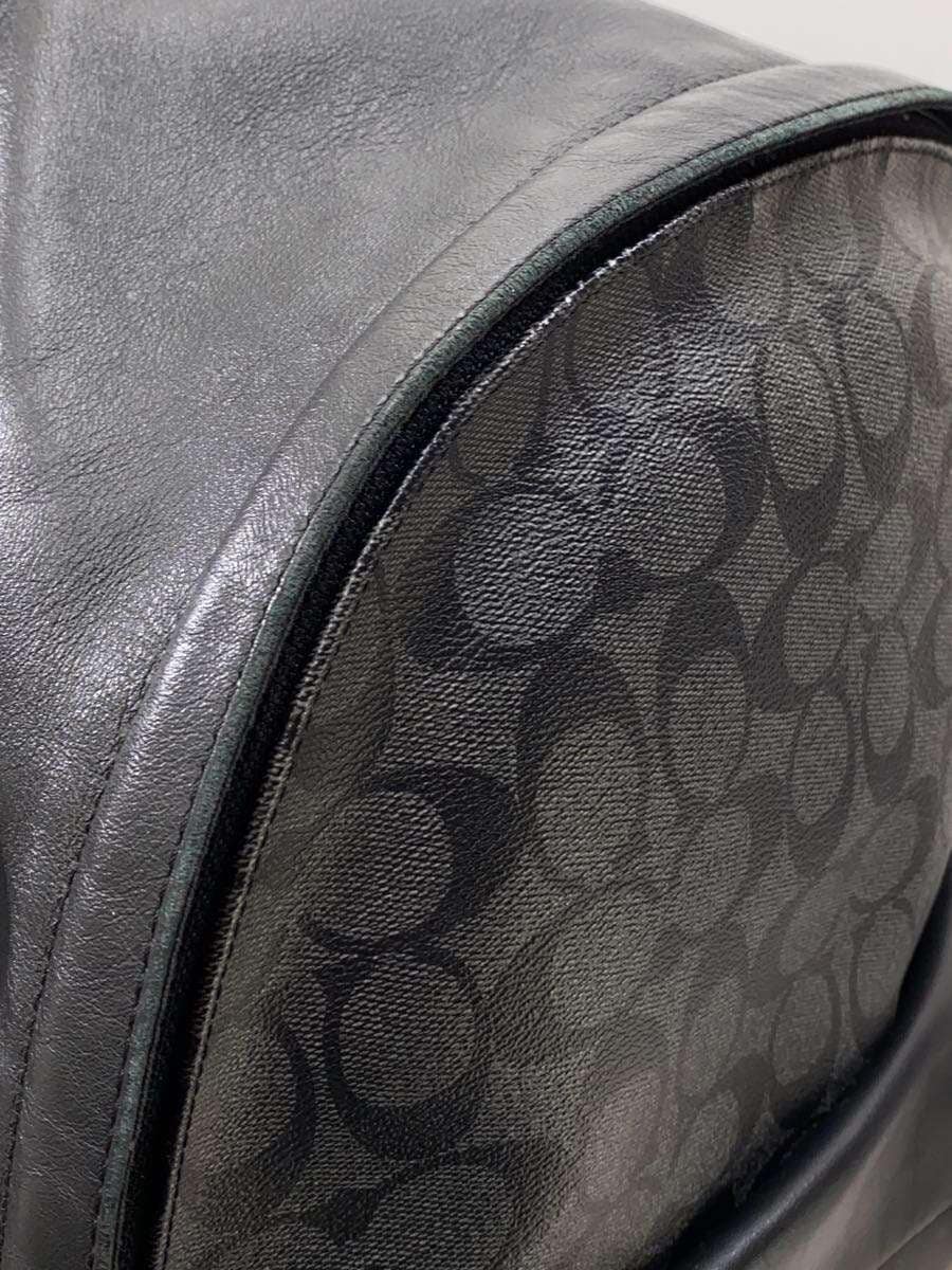 COACH Backpack Signature PVC Black Allover Pattern F55398 7