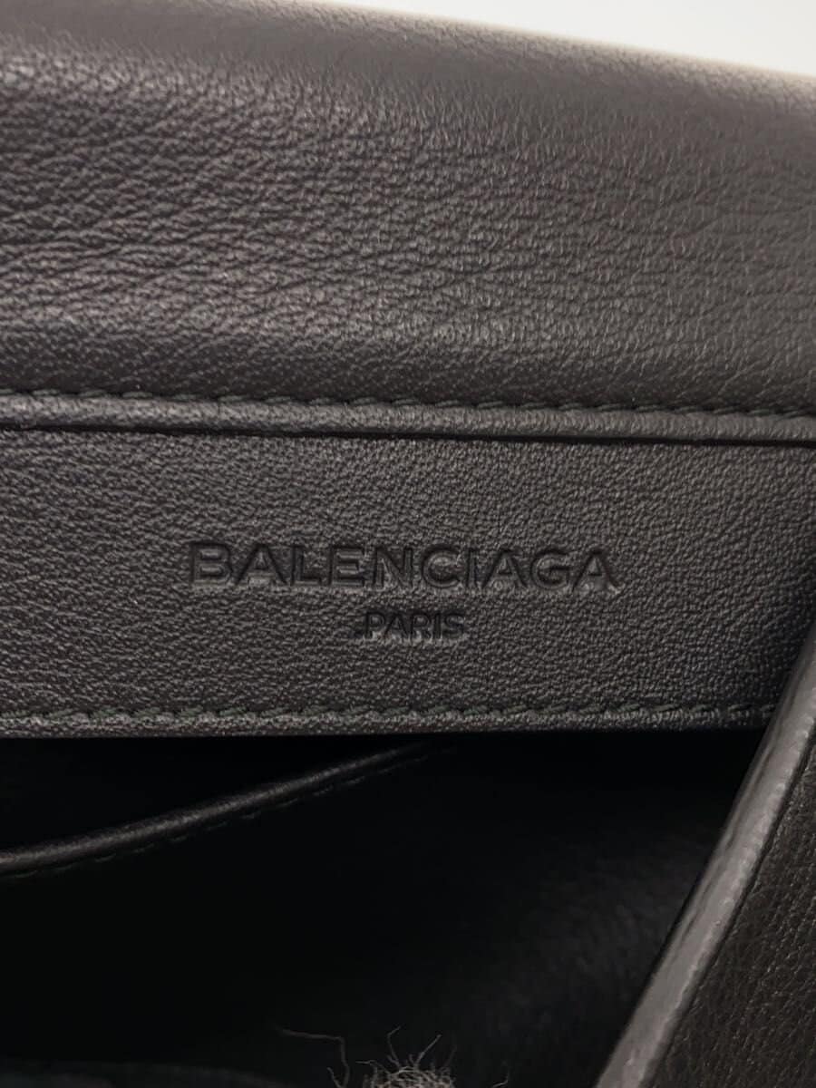 BALENCIAGA Paper Zip Around Sight Clutch Bag Goat Leather BLK 357828 5