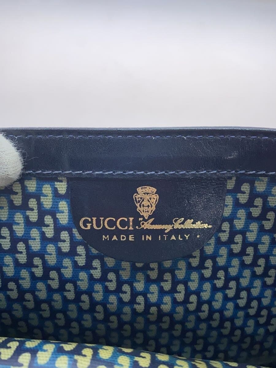 GUCCI Clutch Bag Sherry Line Suede BLK Solid 5