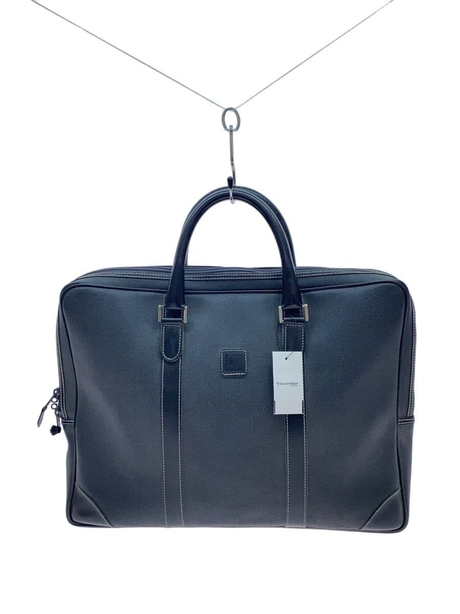 dunhill Leather Handle Bag BLK Solid