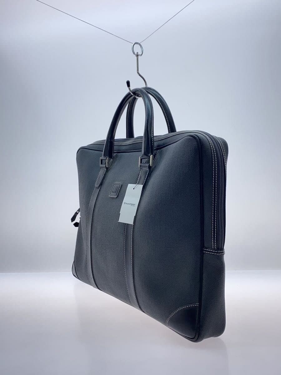 dunhill Leather Handle Bag BLK Solid 2