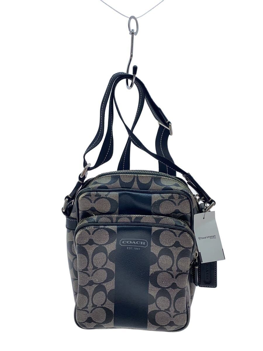 COACH Shoulder Bag BLK All Over Pattern F70589