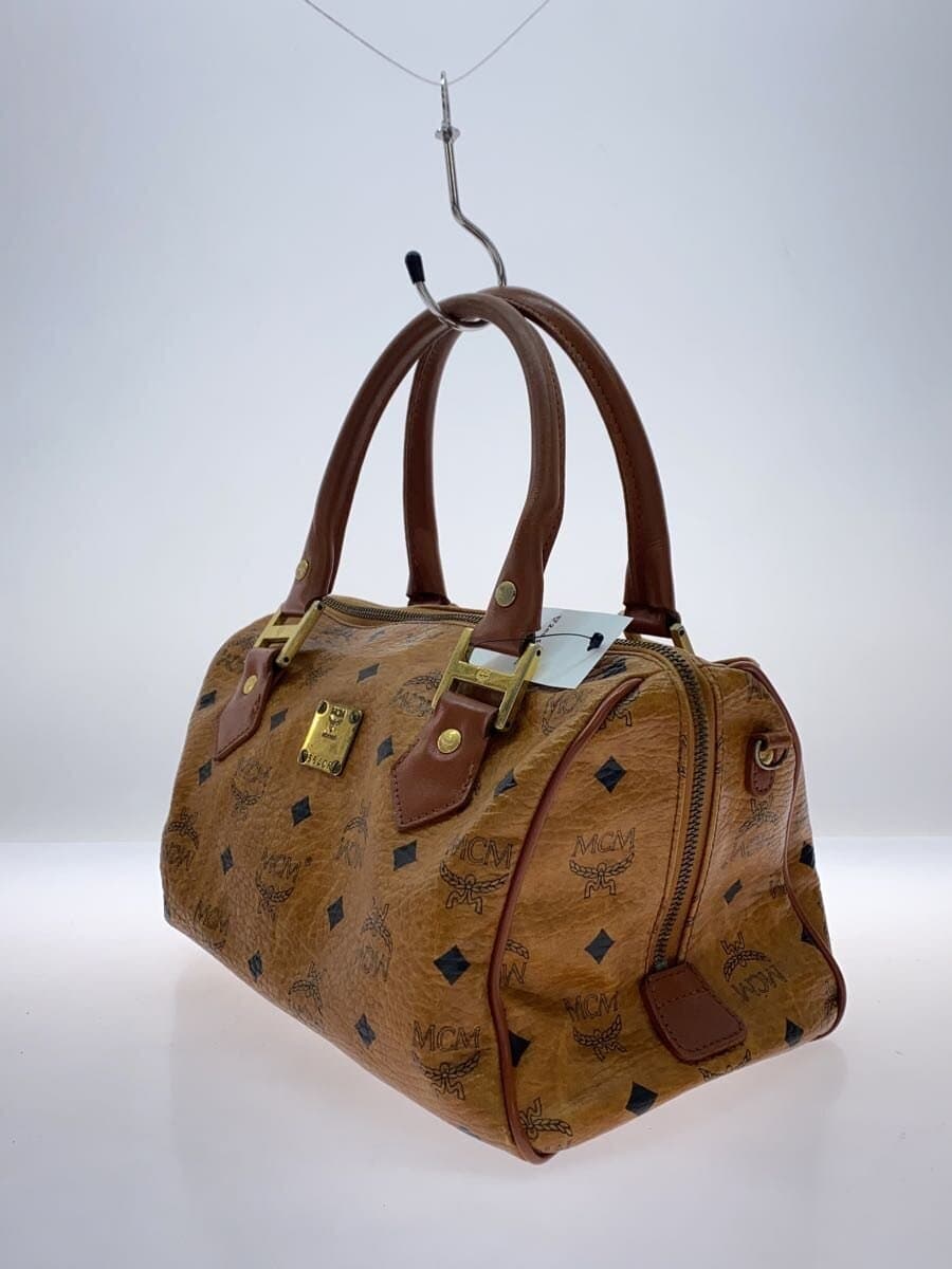 MCM Mini Boston Bag BRW All Over Pattern 2