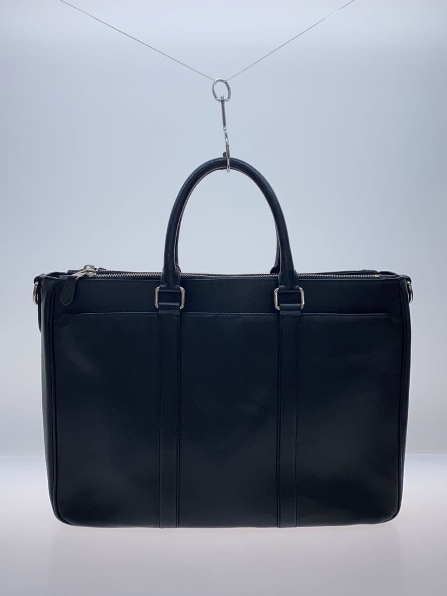 COACH Tote Bag Leather BLK Solid 3