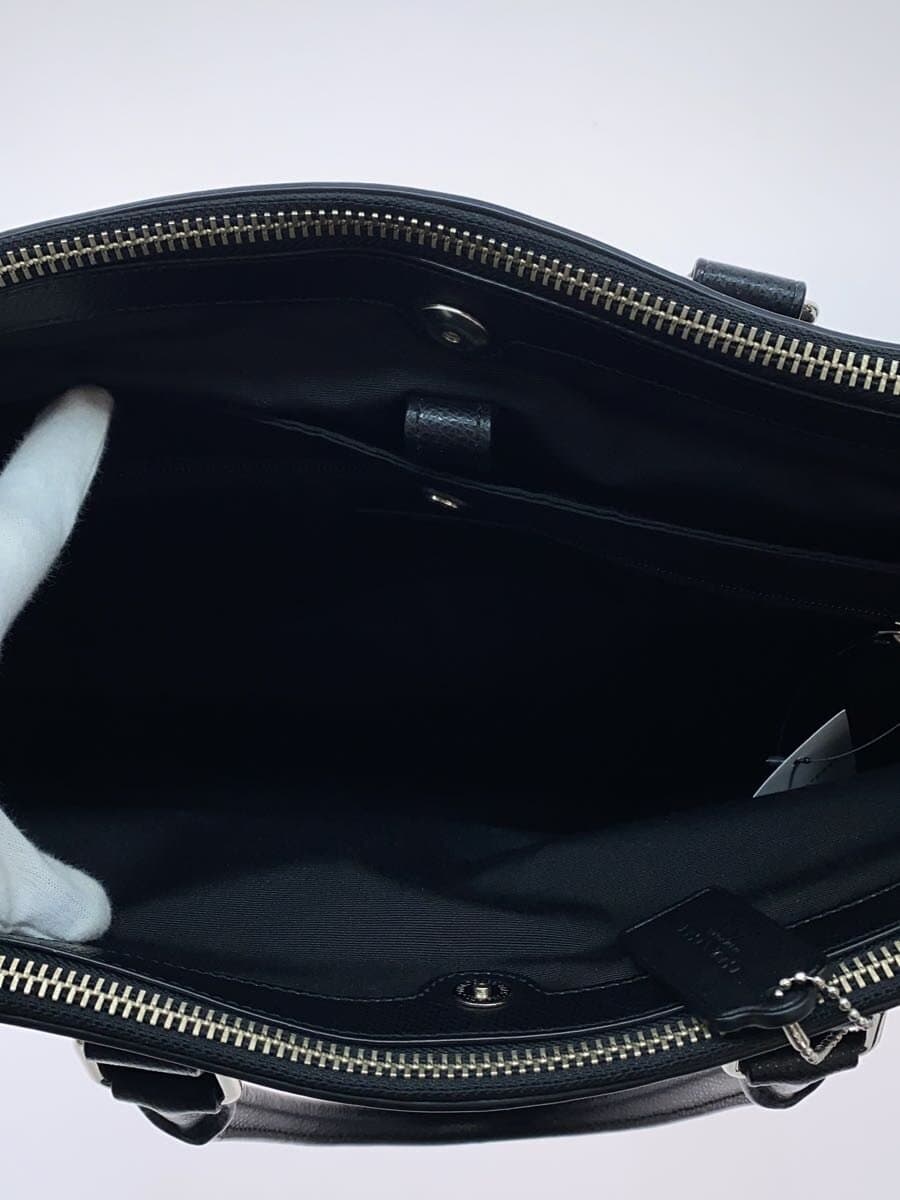 COACH Tote Bag Leather BLK Solid 6