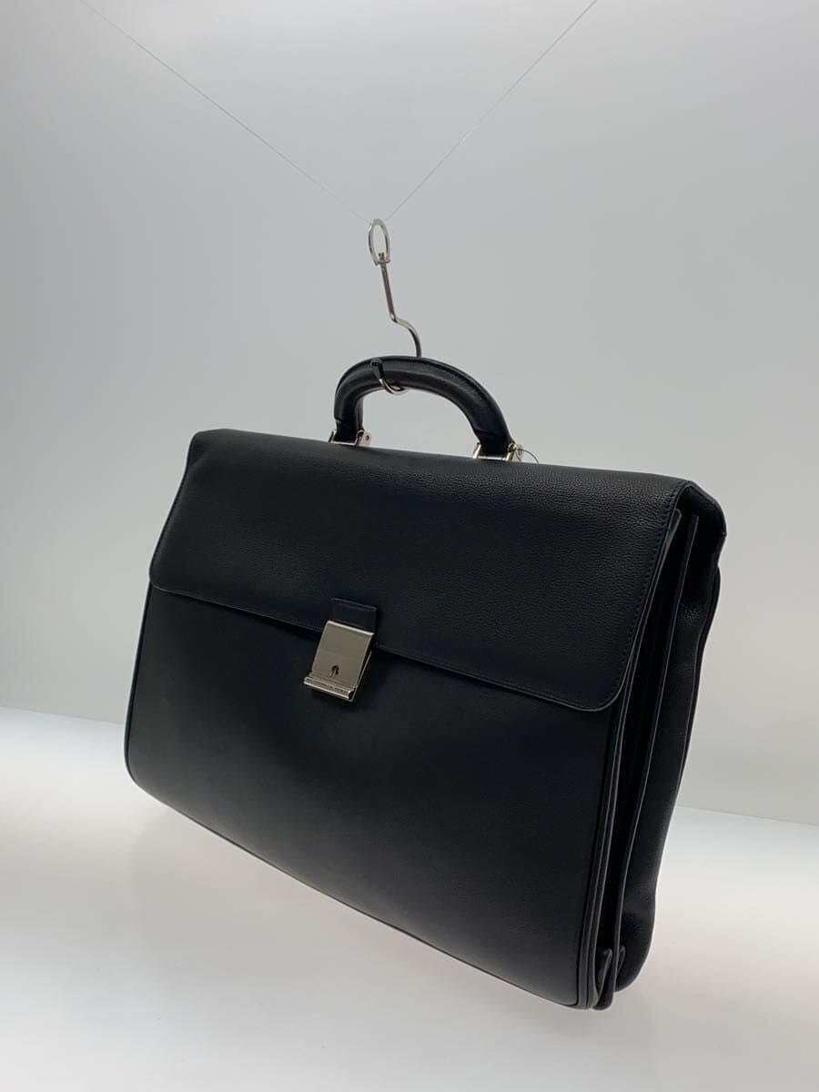 Ermenegildo Zegna Briefcase Leather BLK with Key 2