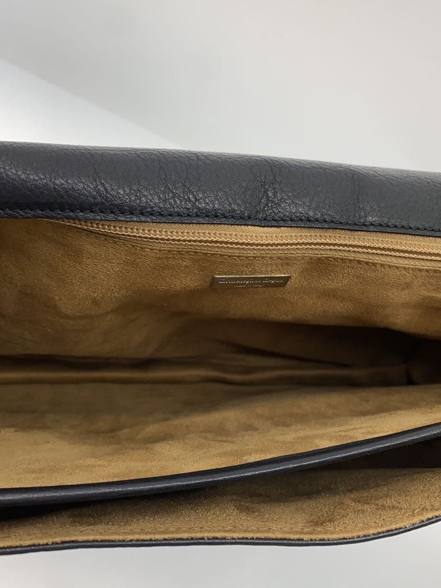 Ermenegildo Zegna Briefcase Leather BLK with Key 6