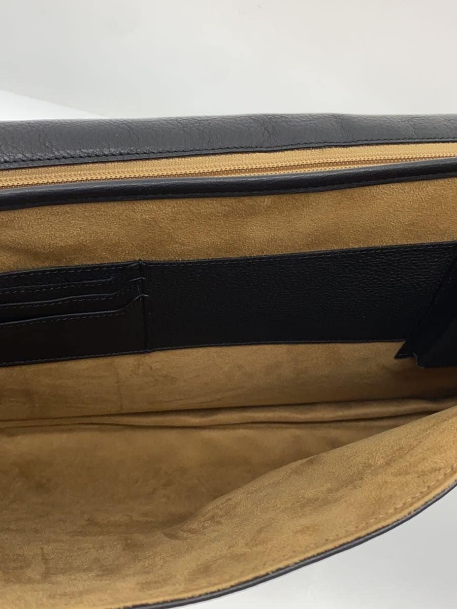 Ermenegildo Zegna Briefcase Leather BLK with Key 7