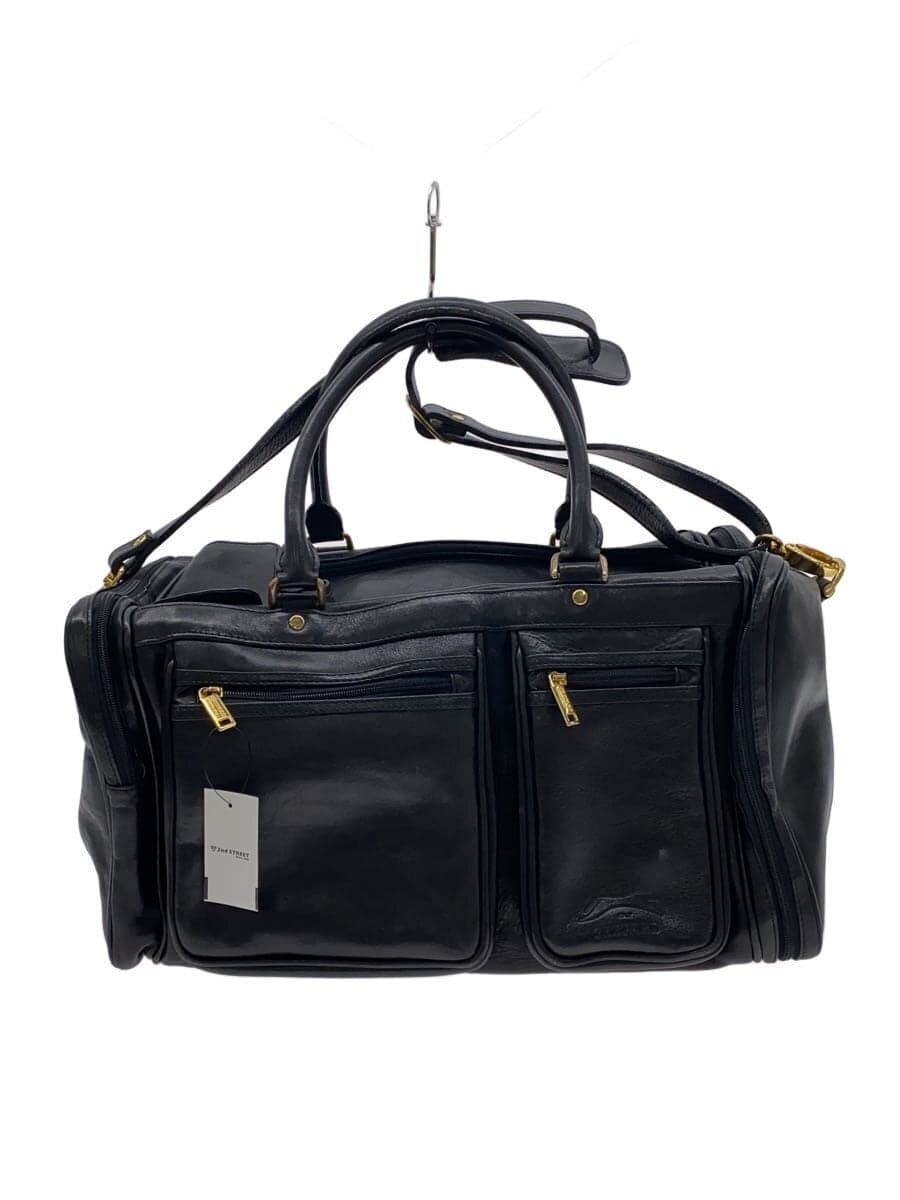 Other Brand GHEPARD Boston Bag Leather BLK Solid