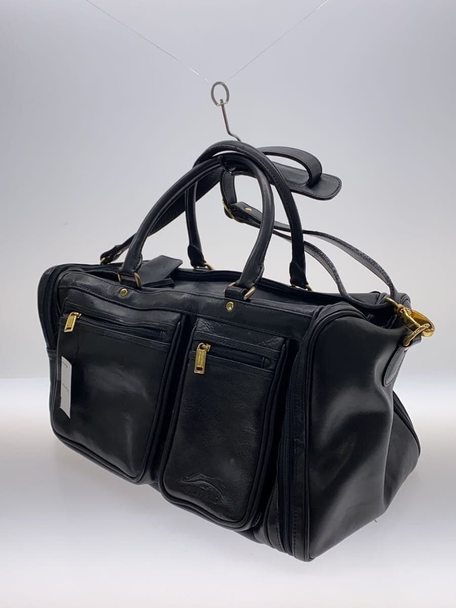 Other Brand GHEPARD Boston Bag Leather BLK Solid 2