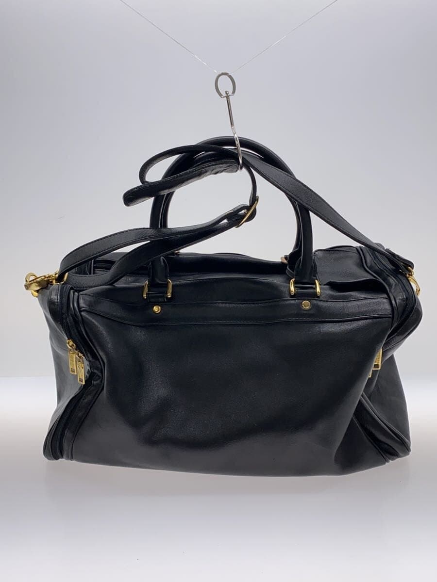 Other Brand GHEPARD Boston Bag Leather BLK Solid 3