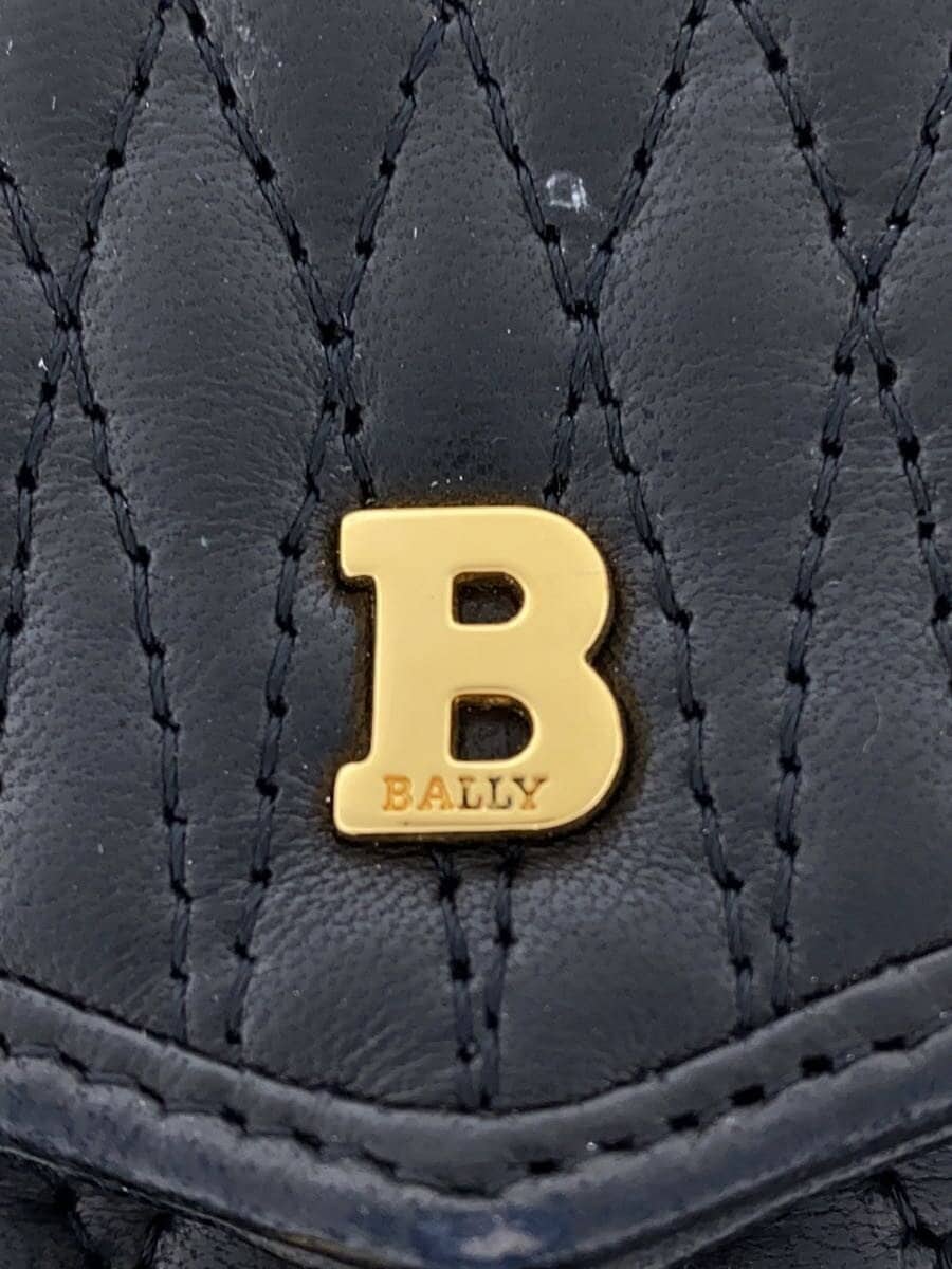 BALLY Shoulder Bag Fringe Leather BLK All Over Pattern 5