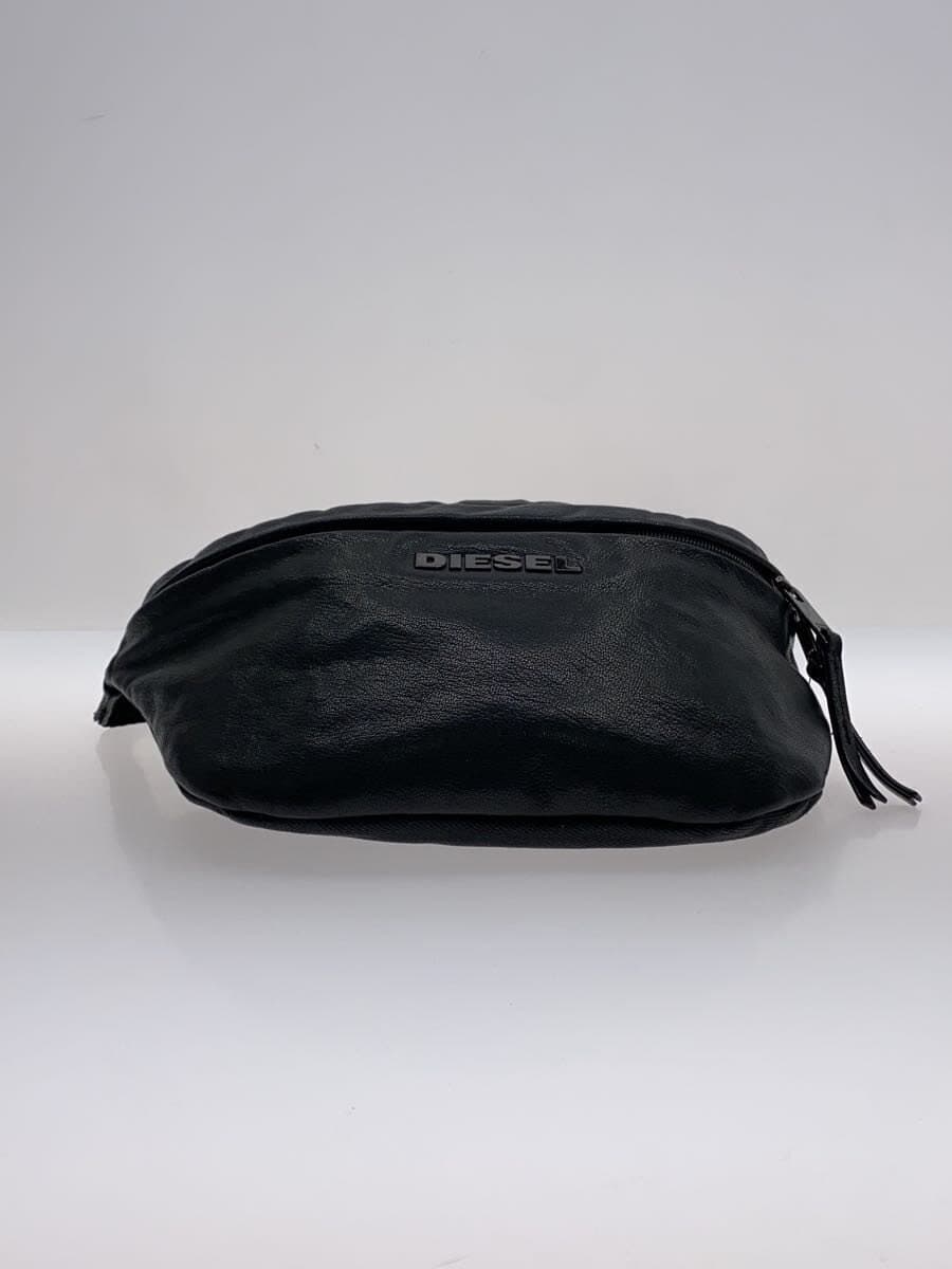 DIESEL Waist Bag Leather BLK Solid 4