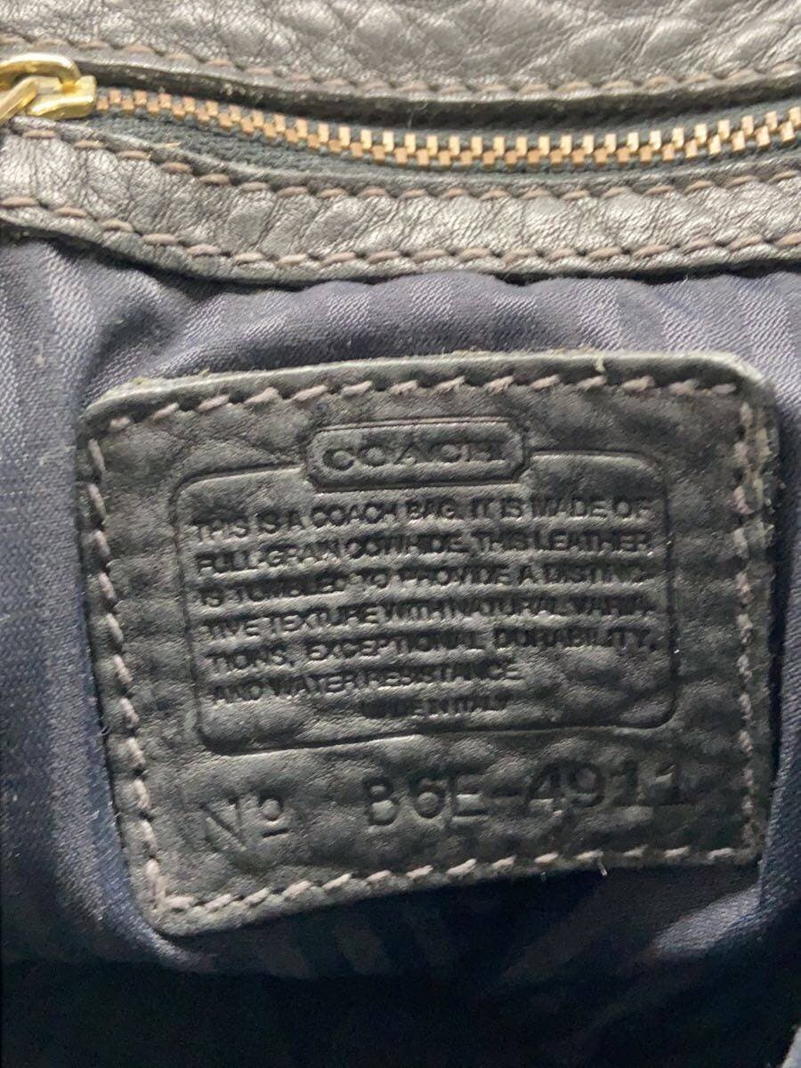 COACH Bag Leather BLK Solid 5