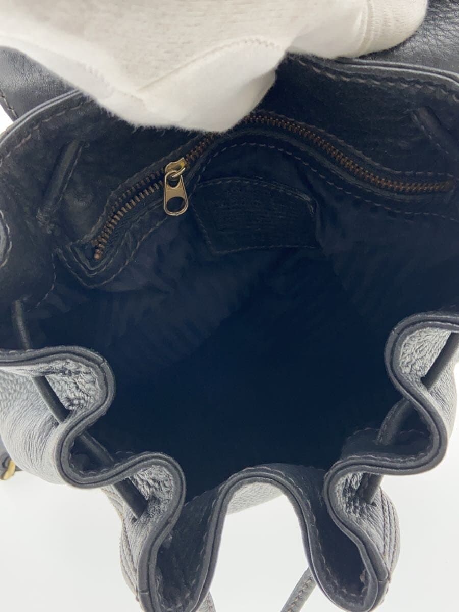 COACH Bag Leather BLK Solid 6