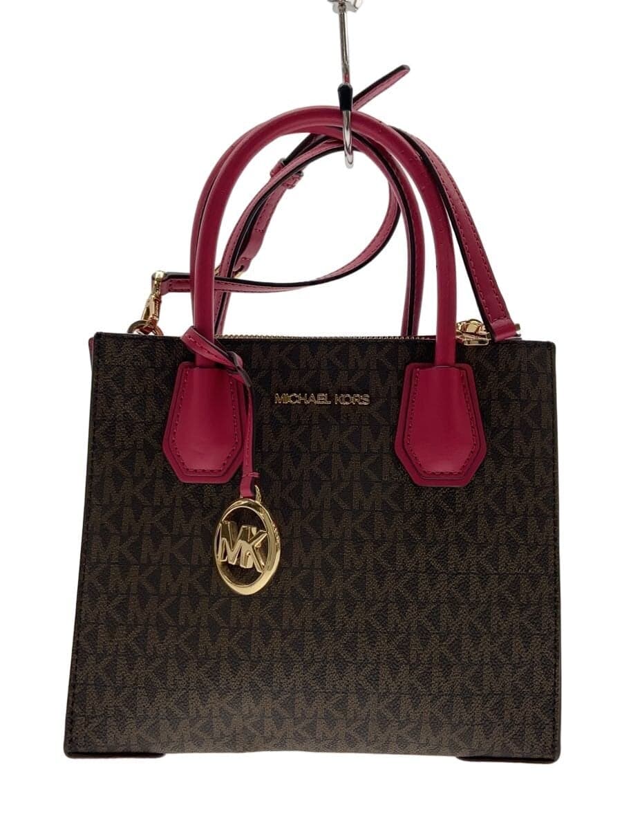 MICHAEL KORS Shoulder Bag Leather BRW All Over Pattern nb-2207